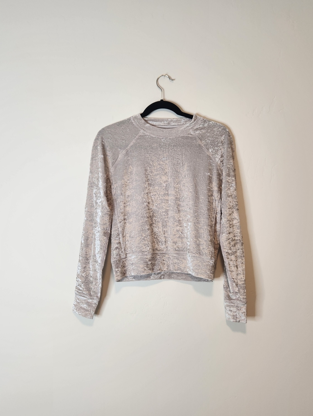 Lululemon Warm Down Crew/Ready To Crush Joggers Chrome Crushed Velvet Set Size 2 - Picture 2 of 13